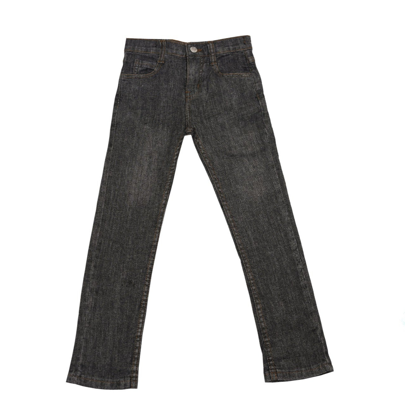 Pair of dark gray jeans on a white background Black Classic Kids Jeans | SHAH ROBE