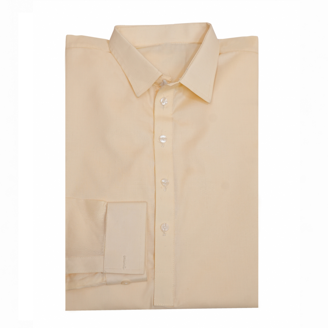 Pakistani summer cotton kurta for men – beige color Classic beige men’s hard cotton kurta – front view