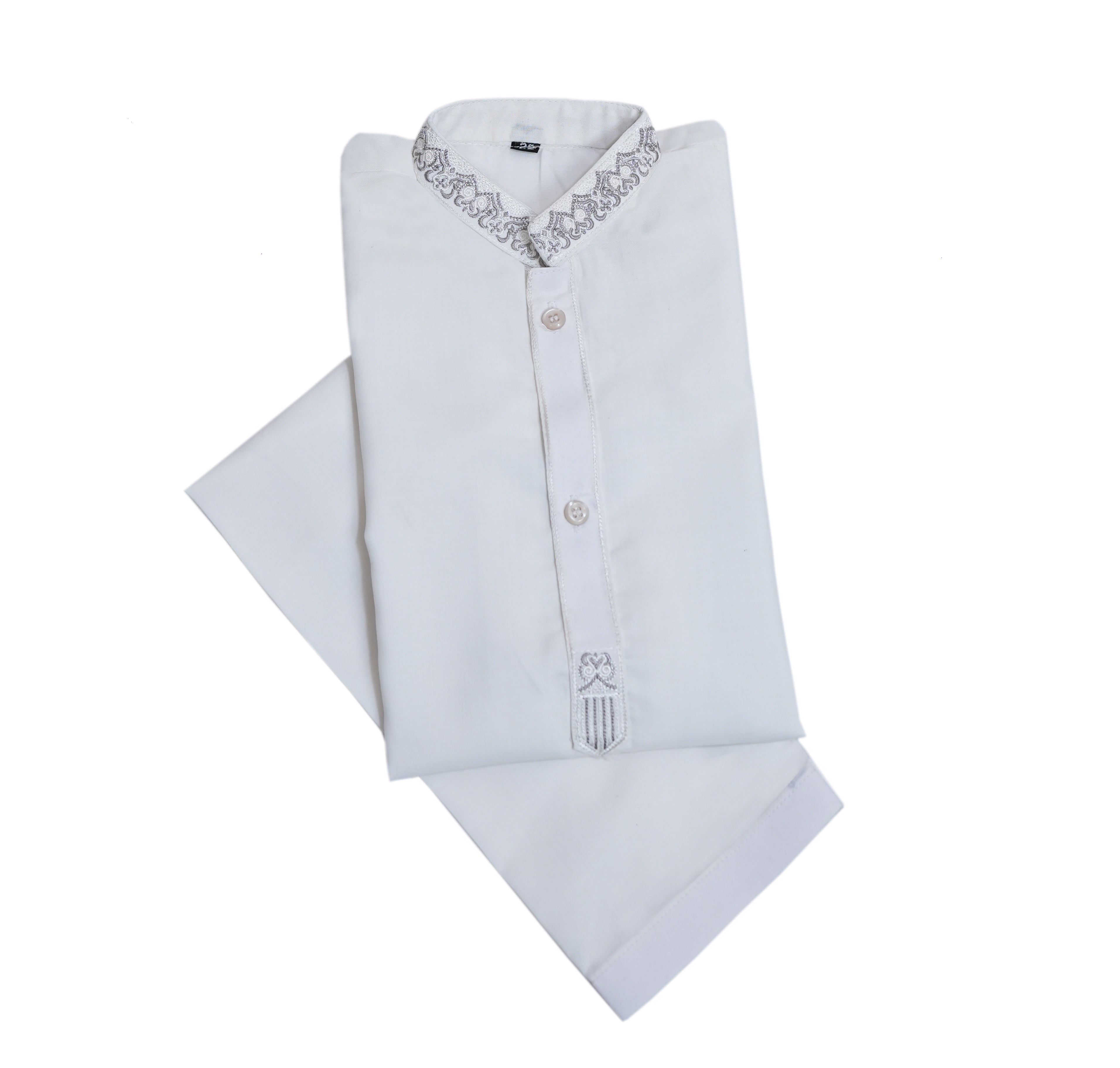 Royal White Italian Boski Kurta for Kids | SHAH ROBE