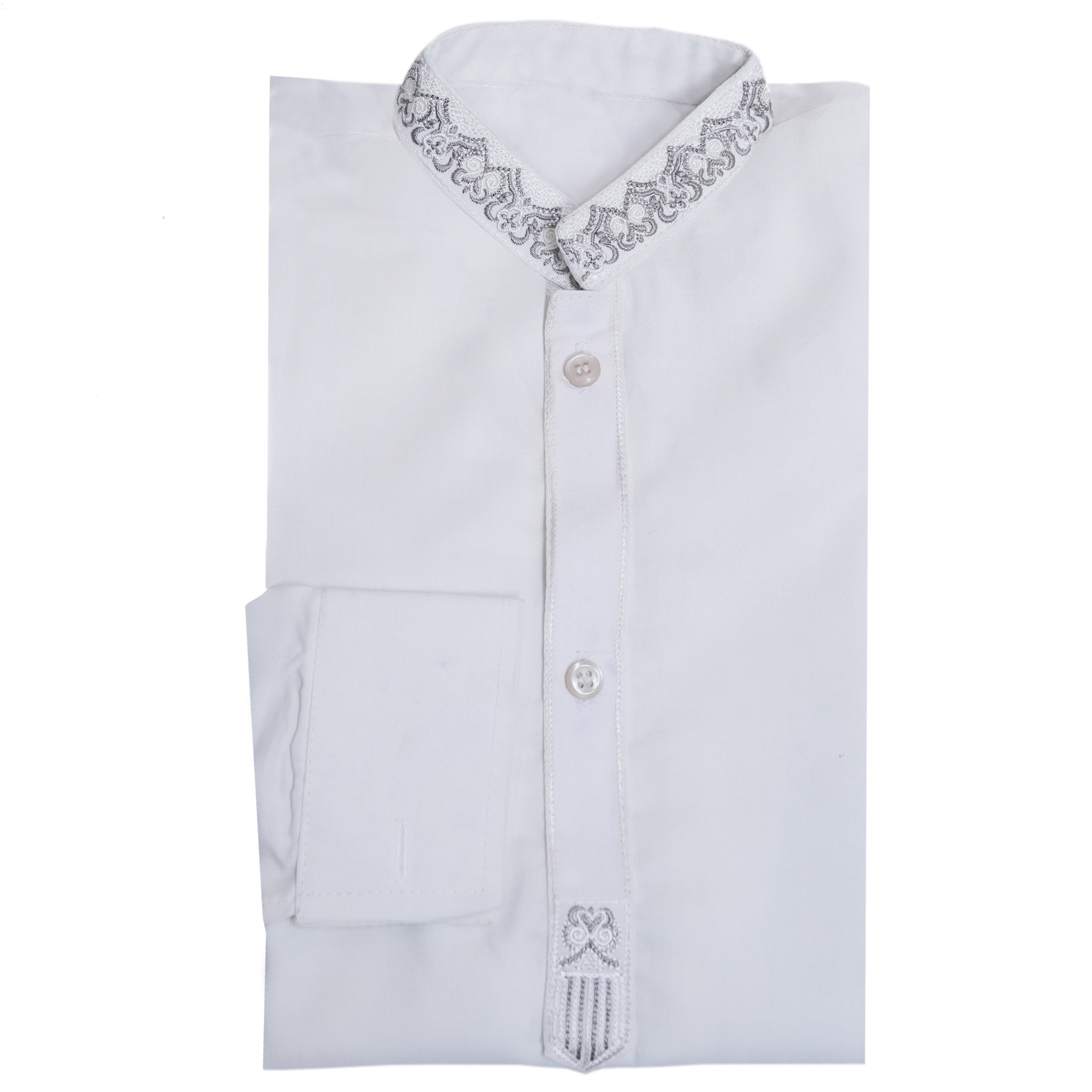 Royal White Italian Boski Kurta for Kids | SHAH ROBE