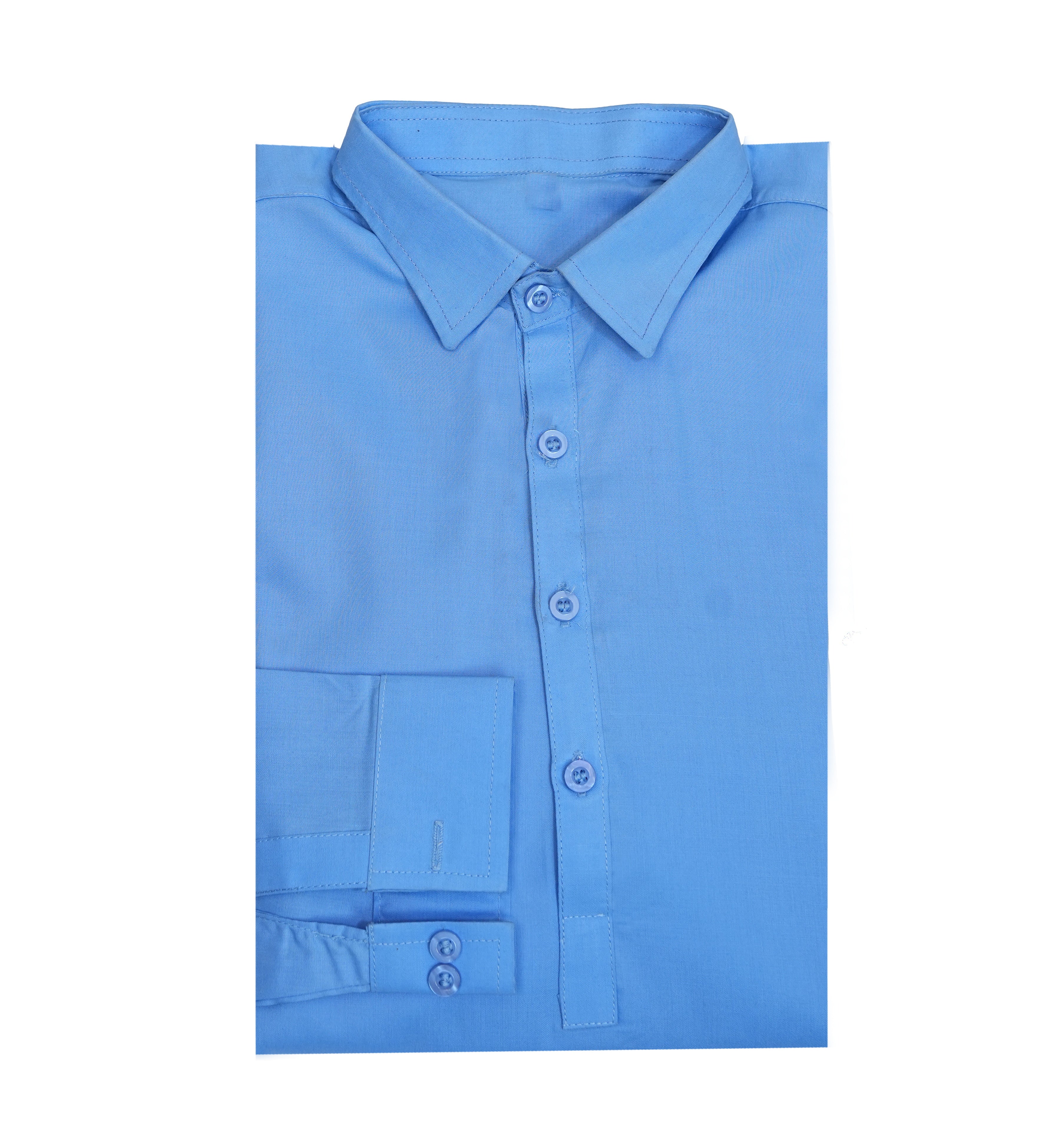 Sky Blue Men’s Hard Cotton Summer Kurta – SHAH ROBE