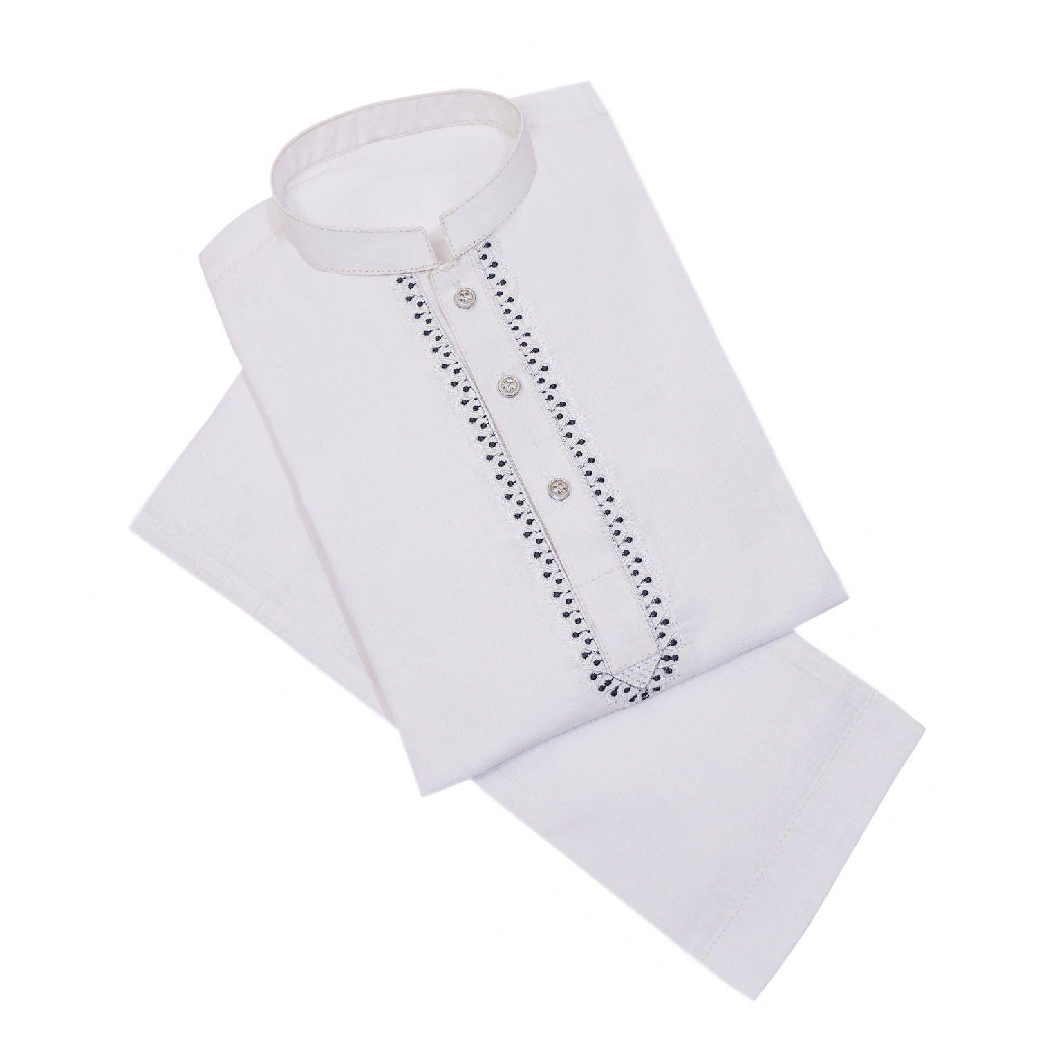 White Cotton Kurta for Boys – Elegant & Traditional | SHAH ROBE